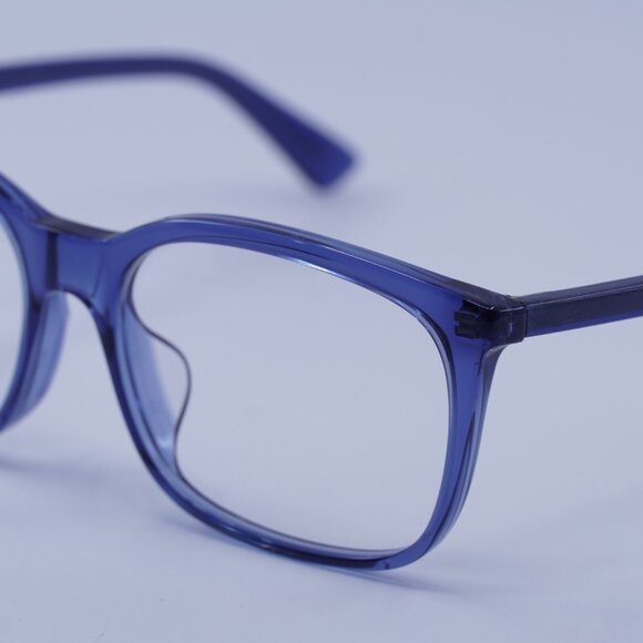 Gucci GG0333OA 003 Eyeglasses Transparent Blue 55mm Rectangle Frame - Picture 2 of 11